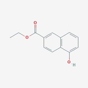 molecular formula C13H12O3 B13702109 Ethyl 5-Hydroxy-2-naphthoate 