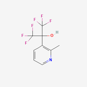 molecular formula C9H7F6NO B13702214 1,1,1,3,3,3-Hexafluoro-2-(2-methyl-3-pyridyl)-2-propanol 