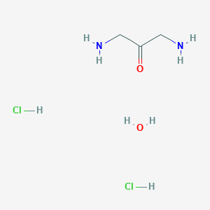 molecular formula C3H12Cl2N2O2 B1370230 1,3-Diaminoacetone dihydrochloride monohydrate CAS No. 207226-24-2
