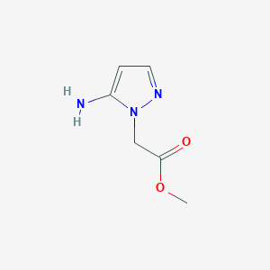 molecular formula C6H9N3O2 B1370234 1-Methoxycarbonylmethyl-5-aminopyrazole 