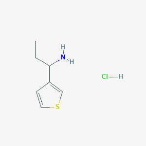 molecular formula C7H12ClNS B1370238 1-(Thiophen-3-yl)propan-1-amine hydrochloride 