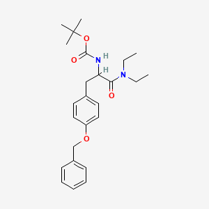 molecular formula C25H34N2O4 B13702384 (S)-3-[4-(Benzyloxy)phenyl]-2-(Boc-amino)-N,N-diethylpropanamide 