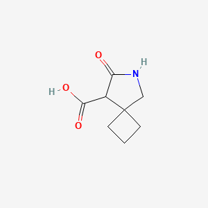 molecular formula C8H11NO3 B1370249 7-Oxo-6-azaspiro[3.4]octane-8-carboxylic acid 