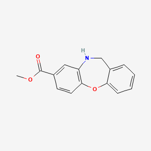 molecular formula C15H13NO3 B1370253 Methyl 10,11-dihydrodibenzo[b,f][1,4]oxazepine-8-carboxylate 