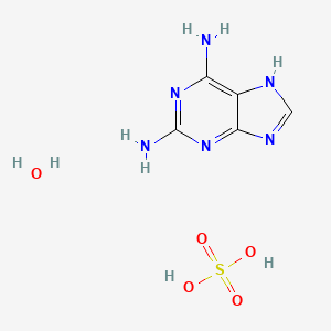 molecular formula C5H10N6O5S B1370258 2,6-Diaminopurine sulphate monohydrate 