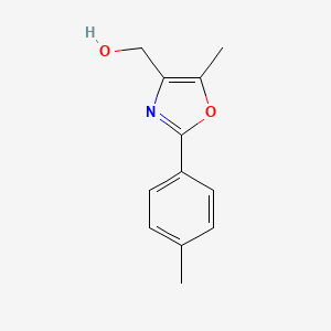 molecular formula C12H13NO2 B1370264 5-Methyl-2-p-tolyloxazole-4-methanol 