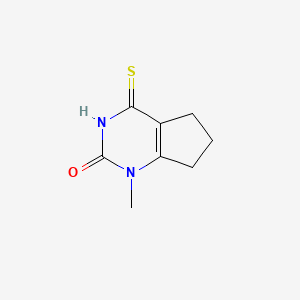 molecular formula C8H10N2OS B1370290 1-methyl-4-thioxo-1,3,4,5,6,7-hexahydro-2H-cyclopenta[d]pyrimidin-2-one 