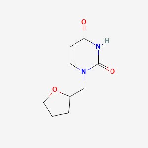 molecular formula C9H12N2O3 B1370291 1-((tetrahydrofuran-2-yl)methyl)pyrimidine-2,4(1H,3H)-dione 