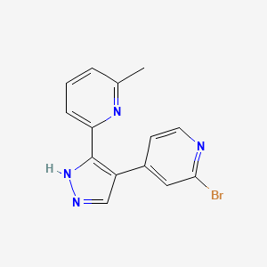 molecular formula C14H11BrN4 B13702985 2-Bromo-4-[3-(6-methyl-2-pyridyl)-4-pyrazolyl]pyridine 