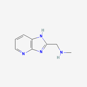 molecular formula C8H10N4 B1370299 {3H-imidazo[4,5-b]pyridin-2-ylmethyl}(methyl)amine 