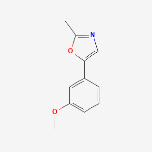 molecular formula C11H11NO2 B13703150 5-(3-Methoxyphenyl)-2-methyloxazole 