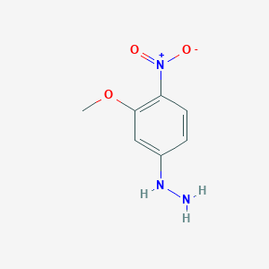 molecular formula C7H9N3O3 B1370319 (3-甲氧基-4-硝基苯基)肼 CAS No. 648917-64-0
