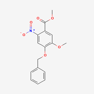 molecular formula C16H15NO6 B1370324 Methyl 4-(benzyloxy)-5-methoxy-2-nitrobenzoate CAS No. 61032-41-5