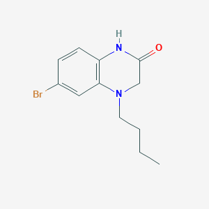 molecular formula C12H15BrN2O B1370325 6-Bromo-4-(n-butyl)-3,4-dihydro-1h-quinoxalin-2-one 