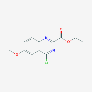 molecular formula C12H11ClN2O3 B1370326 4-氯-6-甲氧基喹唑啉-2-甲酸乙酯 CAS No. 364385-74-0