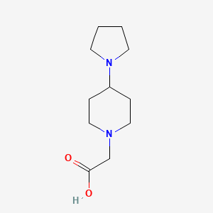 molecular formula C11H20N2O2 B1370328 2-(4-(Pyrrolidin-1-yl)piperidin-1-yl)acetic acid 