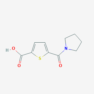 molecular formula C10H11NO3S B1370329 5-(Pyrrolidine-1-carbonyl)thiophene-2-carboxylic acid CAS No. 921596-93-2