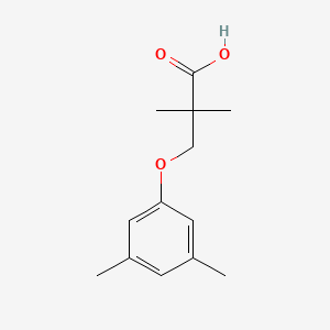 molecular formula C13H18O3 B1370334 3-(3,5-Dimethyl-phenoxy)-2,2-dimethyl-propionic acid 