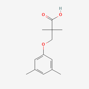 molecular formula C13H18O3 B1370334 3-(3,5-Dimethylphenoxy)-2,2-dimethylpropionic acid 