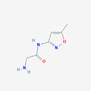 molecular formula C6H9N3O2 B1370340 2-amino-N-(5-methyl-1,2-oxazol-3-yl)acetamide 