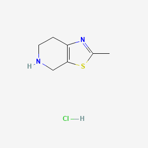 molecular formula C7H11ClN2S B1370350 2-Methyl-4,5,6,7-tetrahydro-[1,3]thiazolo[5,4-c]pyridine;hydrochloride CAS No. 192869-83-3