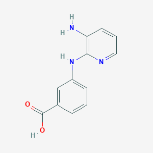 molecular formula C12H11N3O2 B1370360 3-((3-Aminopyridin-2-yl)amino)benzoic acid 