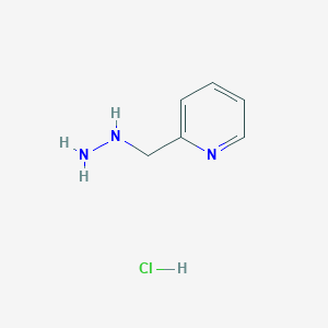 molecular formula C6H10ClN3 B1370362 2-((Pyridin-2-yl)methyl)hydrazine hydrochloride CAS No. 237064-55-0