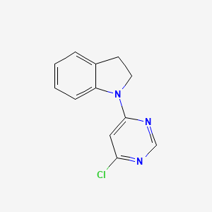 molecular formula C12H10ClN3 B1370365 1-(6-Chloropyrimidin-4-yl)indoline CAS No. 293292-33-8