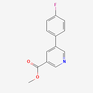 molecular formula C13H10FNO2 B1370370 Methyl 5-(4-fluorophenyl)nicotinate CAS No. 893734-77-5