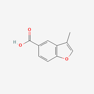 molecular formula C10H8O3 B1370386 3-Methylbenzofuran-5-carboxylic acid CAS No. 501892-99-5