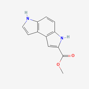 molecular formula C12H10N2O2 B1370394 Methyl 3,6-dihydropyrrolo[3,2-e]indole-2-carboxylate CAS No. 107474-65-7