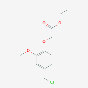 molecular formula C12H15ClO4 B1370395 Ethyl 2-[4-(chloromethyl)-2-methoxyphenoxy]acetate 