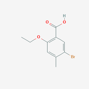 molecular formula C10H11BrO3 B1370404 5-Bromo-2-ethoxy-4-methylbenzoic acid 