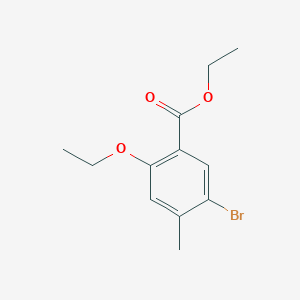 molecular formula C12H15BrO3 B1370405 Ethyl 5-bromo-2-ethoxy-4-methylbenzoate 