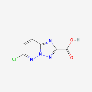 molecular formula C6H3ClN4O2 B1370420 6-Chloro-[1,2,4]triazolo[1,5-B]pyridazine-2-carboxylic acid CAS No. 215530-62-4