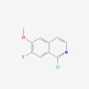 molecular formula C10H7ClFNO B1370433 1-Chloro-7-fluoro-6-methoxyisoquinoline CAS No. 630422-99-0