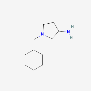 molecular formula C11H22N2 B1370434 1-(Cyclohexylmethyl)pyrrolidin-3-amine 