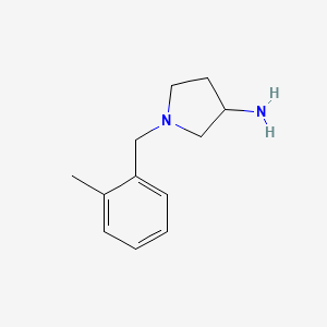 molecular formula C12H18N2 B1370435 1-(2-Methylbenzyl)pyrrolidin-3-amine 