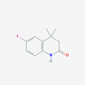 molecular formula C11H12FNO B1370441 6-Fluoro-4,4-dimethyl-3,4-dihydroquinolin-2(1H)-one CAS No. 395673-46-8