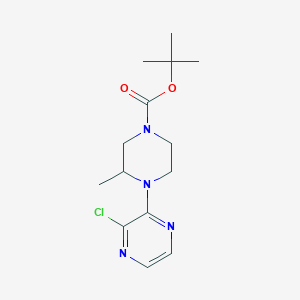 molecular formula C14H21ClN4O2 B1370443 Tert-butyl 4-(3-chloropyrazin-2-yl)-3-methylpiperazine-1-carboxylate 