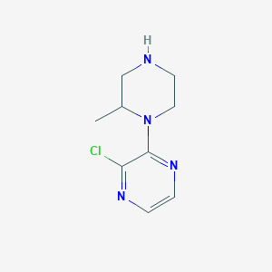 molecular formula C9H13ClN4 B1370444 2-Chloro-3-(2-methylpiperazin-1-yl)pyrazine 