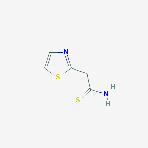 molecular formula C5H6N2S2 B1370462 2-(1,3-Thiazol-2-yl)ethanethioamide 