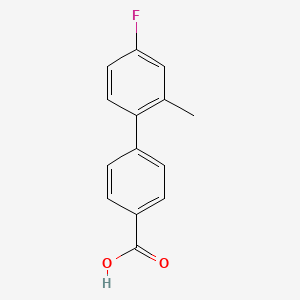 molecular formula C14H11FO2 B1370463 4-(4-Fluoro-2-methylphenyl)benzoic acid CAS No. 479079-38-4