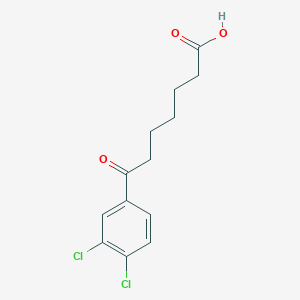 molecular formula C13H14Cl2O3 B1370467 7-(3,4-Dichlorophenyl)-7-oxoheptanoic acid CAS No. 502651-26-5