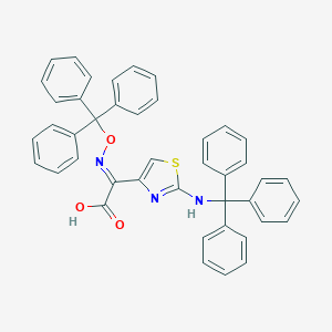 molecular formula C43H33N3O3S B137047 (E)-2-(Trityloxyimino)-2-[2-(tritylamino)thiazol-4-yl]acetic Acid CAS No. 69689-81-2