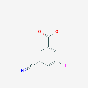 molecular formula C9H6INO2 B1370472 Methyl-3-cyano-5-iodobenzoate 