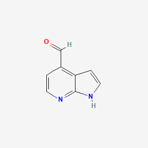 molecular formula C8H6N2O B1370485 1H-pyrrolo[2,3-b]pyridine-4-carbaldehyde CAS No. 728034-12-6