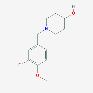 molecular formula C13H18FNO2 B1370501 1-(3-Fluoro-4-methoxybenzyl)piperidin-4-ol 