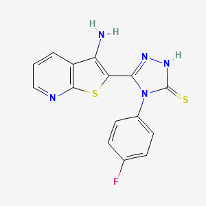 5-(3-aminothieno[2,3-b]pyridin-2-yl)-4-(4-fluorophenyl)-4H-1,2,4-triazole-3-thiol