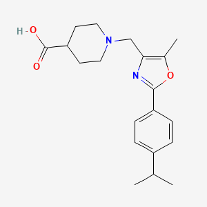 1-{[2-(4-Isopropylphenyl)-5-methyl-1,3-oxazol-4-yl]methyl}piperidine-4-carboxylic acid